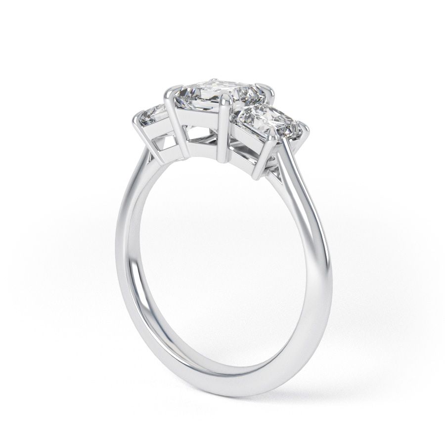 3 Stone Princess Cut Diamond Ring - Lab Grown Diamond Shop